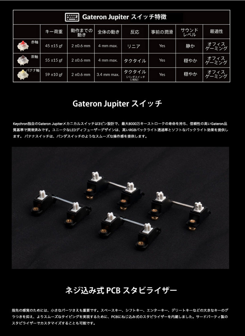 Keychron V1 Max QMK/VIA カーボンブラック Mac英語配列 有線 / Bluetooth 5.1 ワイヤレス 両対応 テンキーレス ホットスワップ Gateron Jupiter RGBライト カスタムメカニカルキーボード ノブバージョン