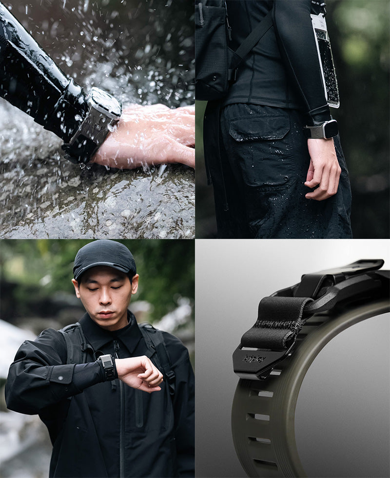 bitplay Apple Watch 49 / 46 / 45 / 44mm 防水FKMラバー製 Fidlock クイックリリースウォッチバンド