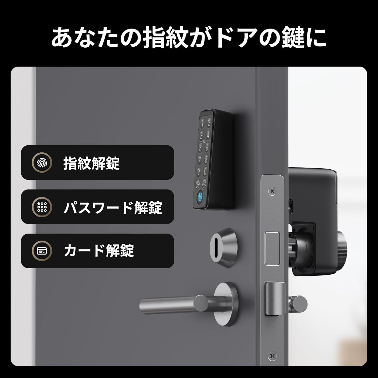 SwitchBot ドアロックProセット キーパッドタッチ 指紋認証