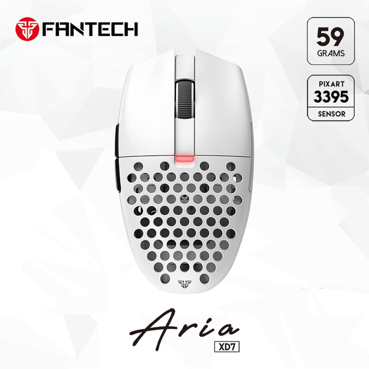 Fantech ARIA XD7 有線 / 2.4GHz無線 / Bluetooth ワイヤレス両対応 ゲーミングマウス White