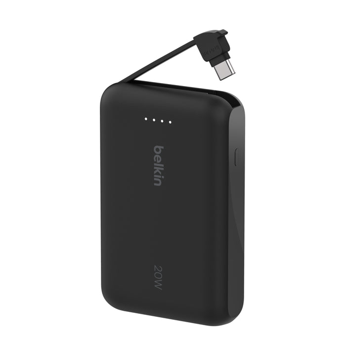 BELKIN BoostCharge 20W ケーブル内蔵 モバイルバッテリー 10000mAh PD対応