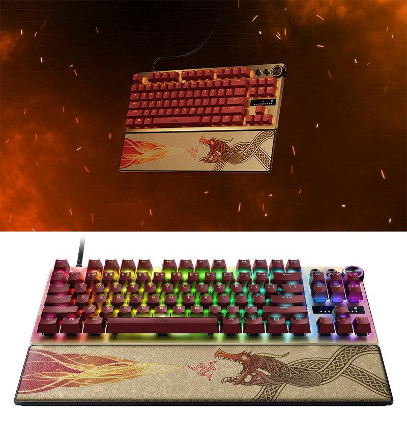 Razer Huntsman V3 Pro Tenkeyless 英語配列 有線 アナログオプティカルスイッチ搭載 ゲーミングキーボード Counter-Strike 2 Edition