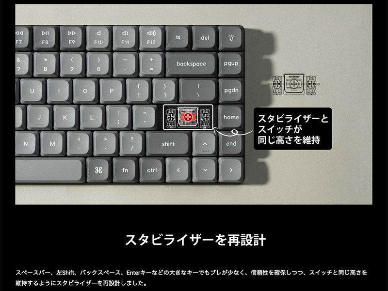 Keychron K3 Max QMK/VIA Mac日本語配列 有線 / Bluetooth 5.1 ワイヤレス 両対応 テンキーレス ホットスワップ Gateron ロープロファイル 2.0 RGBライト メカニカルキーボード