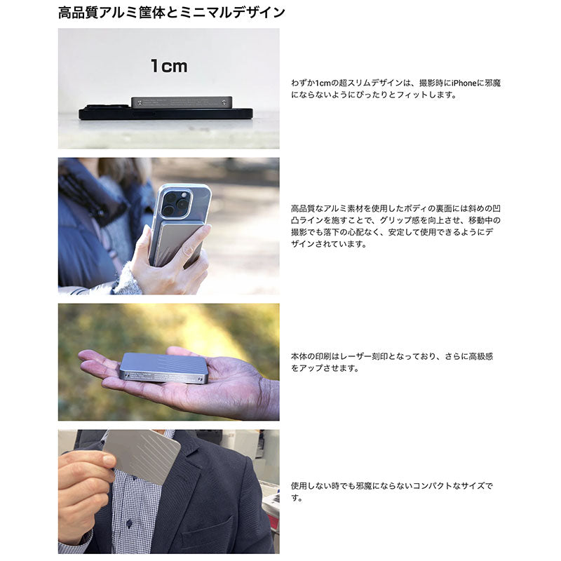 HACRAY MagDrive MagSafe対応 ポータブルSSD iPhone 16 / 15シリーズ対応