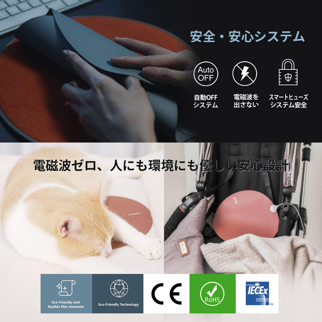 INKO Heating Mat Heal 薄型 USBヒーター グレー