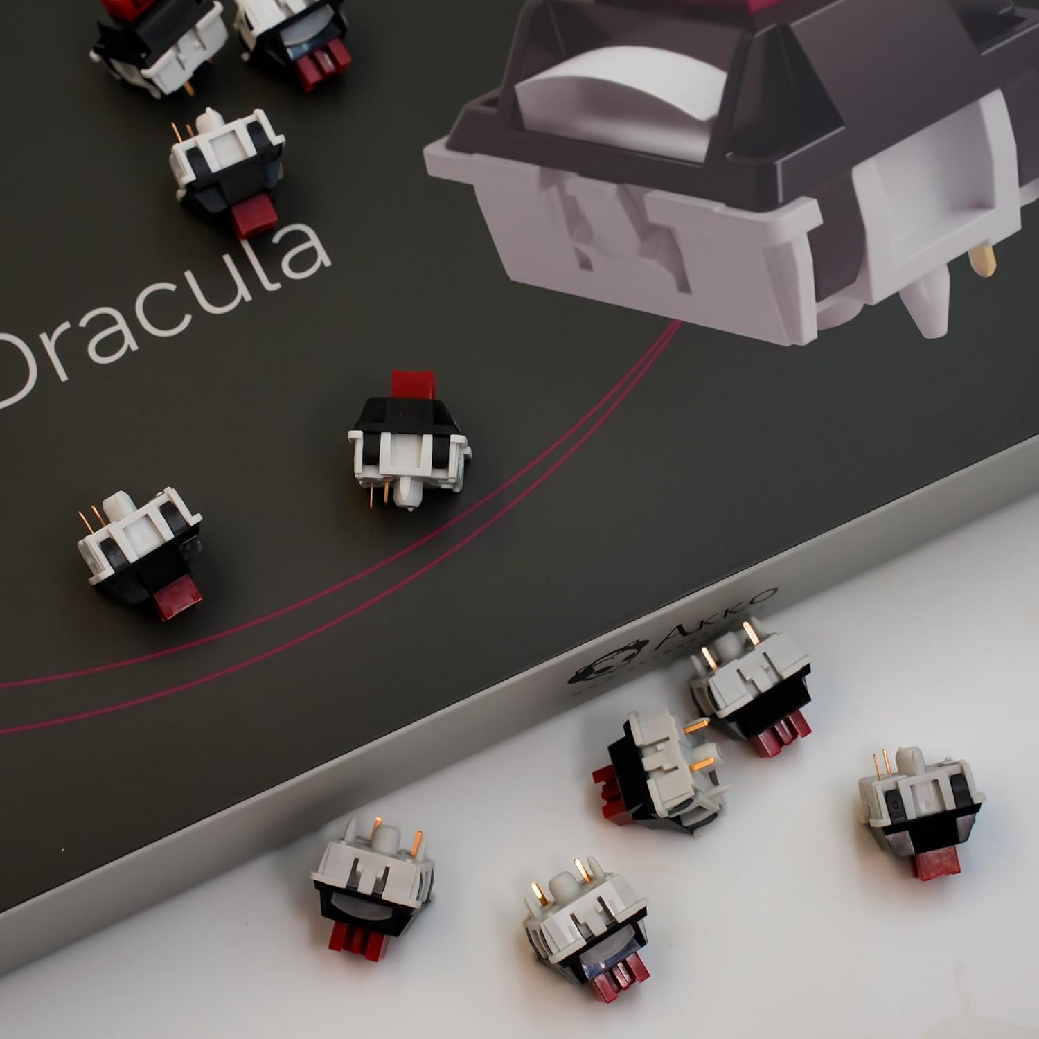 Akko Dracula スイッチ 押下圧35gf リニア 5ピン 45個入り