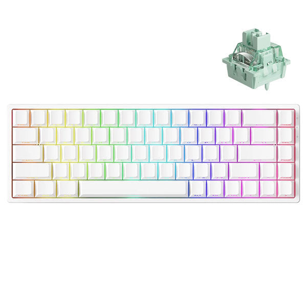 MonsGeek FUN68 HE 0.005mm ラピッドトリガー 65%英語配列 磁気スイッチ Akko Glare Magnetic Switch テンキーレス ホットスワップ サイドプリント ダブルショットPBT 8Kポーリングレート 16Kスキャンレート SnapKey (SOCD)対応 ARGB対応 高コスパ ゲーミングキーボード