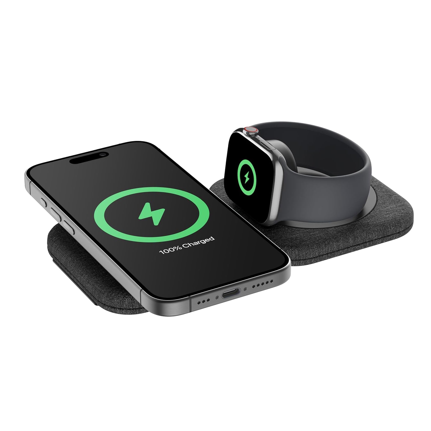 BELKIN BoostCharge Pro Qi2 2-in-1 折りたたみ式トラベル充電