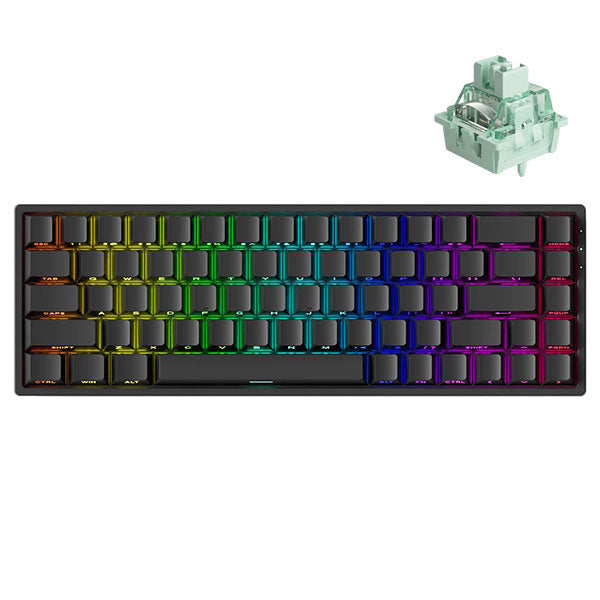 MonsGeek FUN68 HE 0.005mm ラピッドトリガー 65%英語配列 磁気スイッチ Akko Glare Magnetic Switch テンキーレス ホットスワップ サイドプリント ダブルショットPBT 8Kポーリングレート 16Kスキャンレート SnapKey (SOCD)対応 ARGB対応 高コスパ ゲーミングキーボード