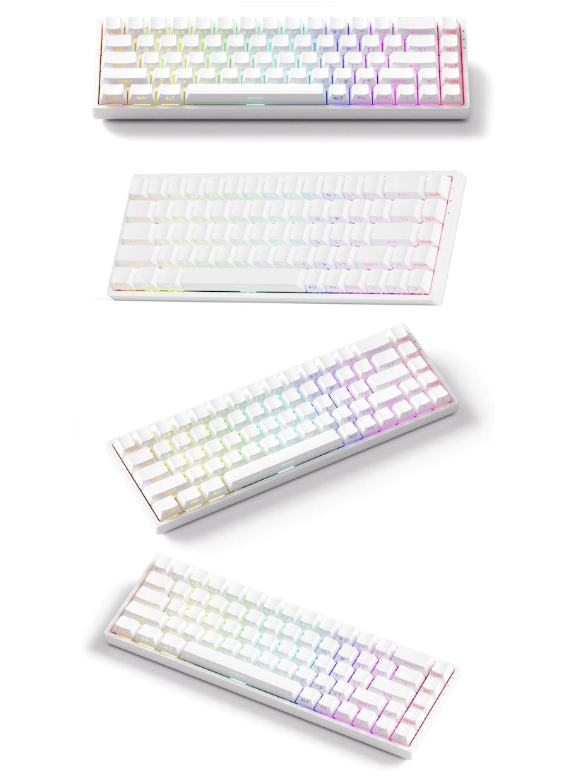 MonsGeek FUN68 HE 0.005mm ラピッドトリガー 65%英語配列 磁気スイッチ Akko Glare Magnetic Switch テンキーレス ホットスワップ サイドプリント ダブルショットPBT 8Kポーリングレート 16Kスキャンレート SnapKey (SOCD)対応 ARGB対応 高コスパ ゲーミングキーボード