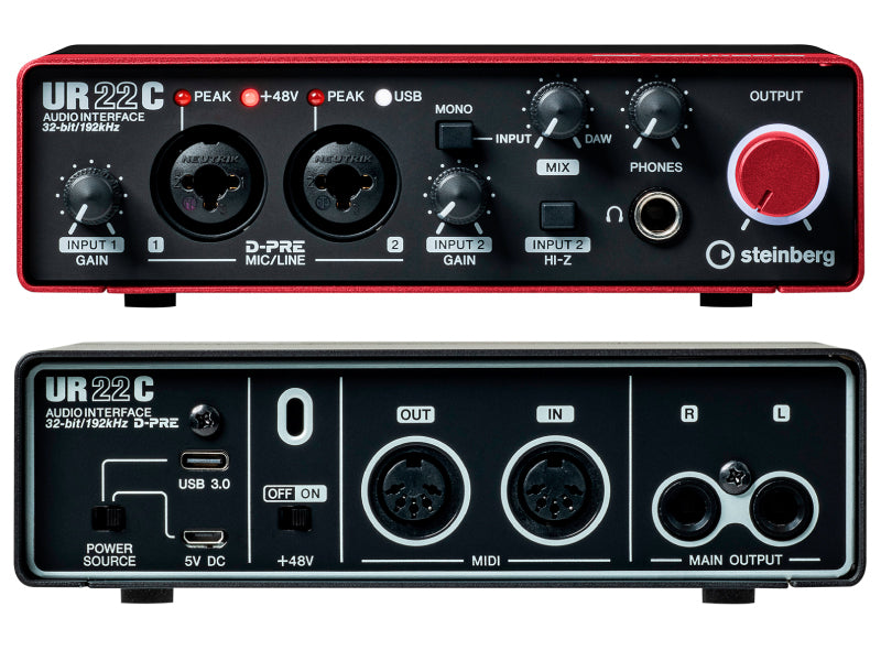 Steinberg UR22C RD Recording Pack USB 3.0 Type-C オーディオ MIDI オーディオインターフ –  kitcut plus ・オンラインストア