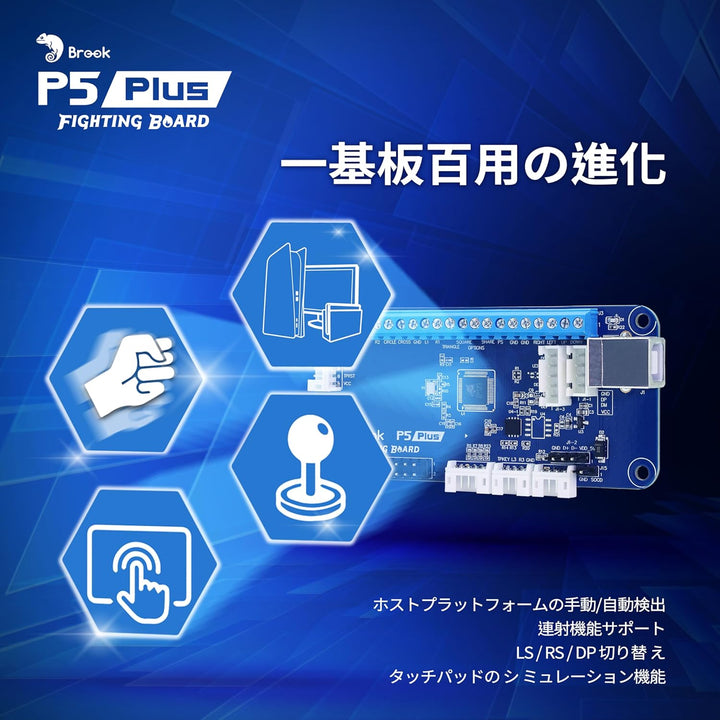 Brook P5 Plus Fighting Board PS5用 アーケードコントローラー 基盤 自作 アケコン