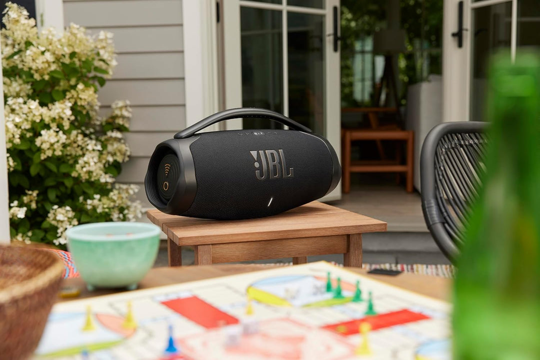 JBL BOOMBOX 3 Wi-Fi Bluetooth 5.3 ワイヤレス スピーカー Wi-Fi 6対応 IP67 防塵 完全防水 ブラック