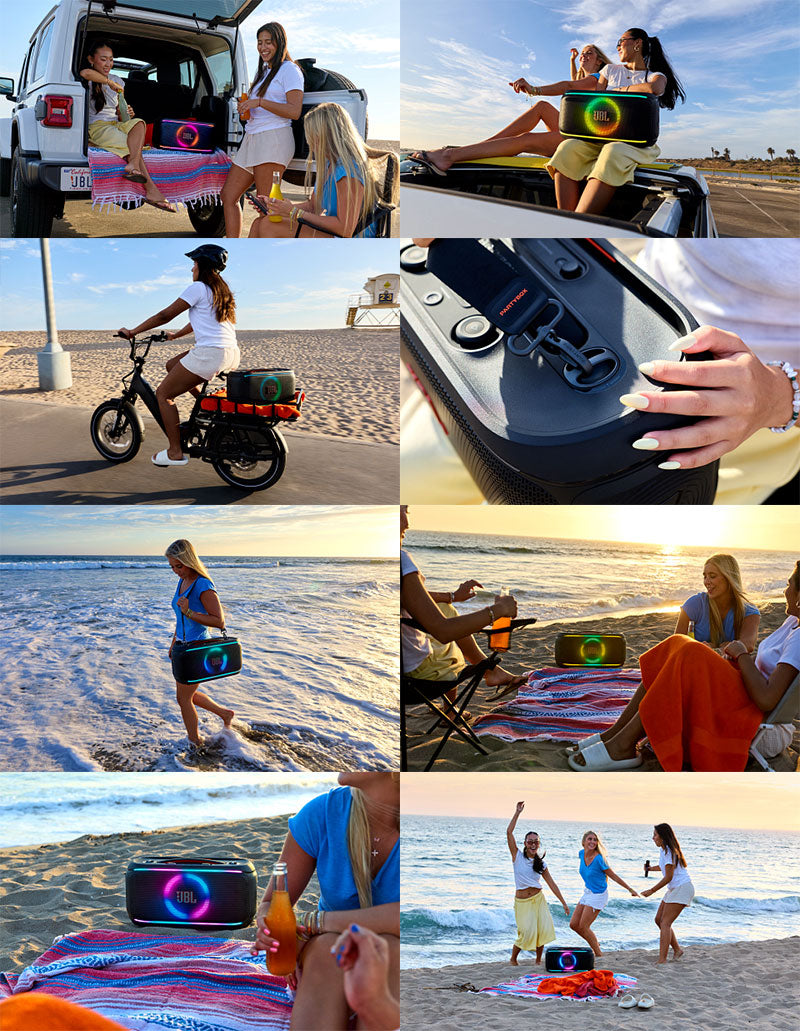 JBL PartyBox On-The-Go 2 ライティング機能搭載 Bluetooth 5.4  ポータブルパーティースピーカー Black