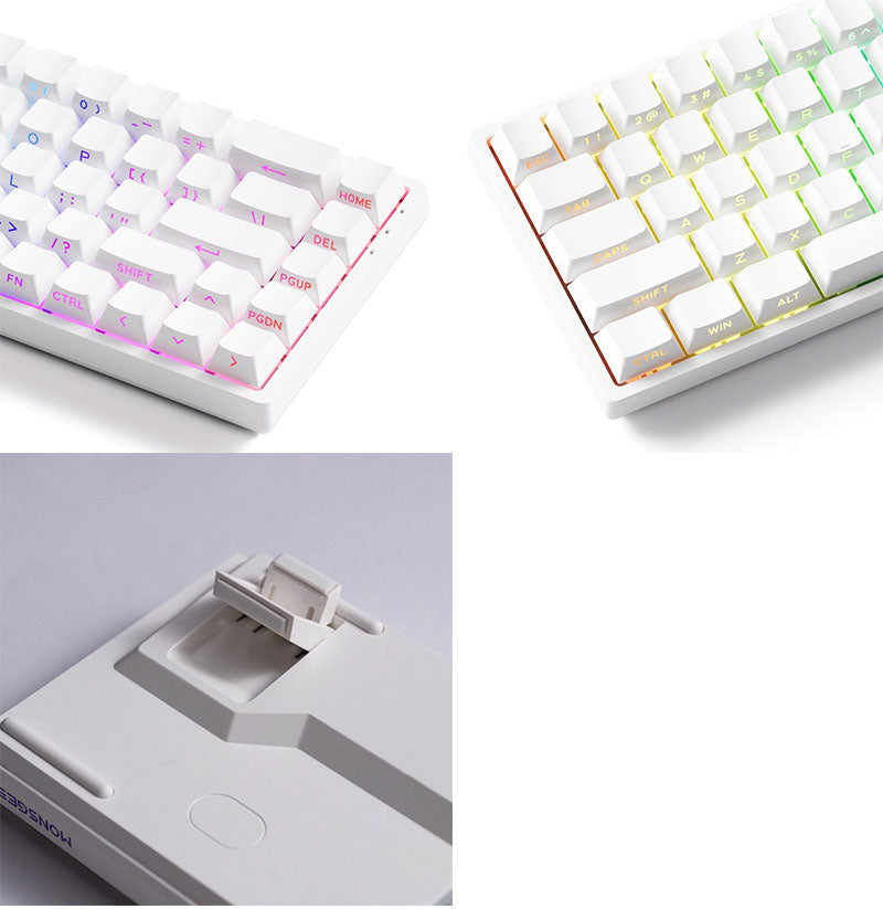 MonsGeek FUN68 HE 0.005mm ラピッドトリガー 65%英語配列 磁気スイッチ Akko Glare Magnetic Switch テンキーレス ホットスワップ サイドプリント ダブルショットPBT 8Kポーリングレート 16Kスキャンレート SnapKey (SOCD)対応 ARGB対応 高コスパ ゲーミングキーボード