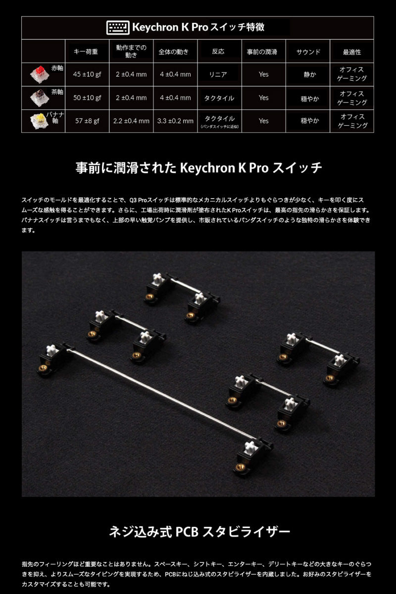 Keychron Q3 Pro 特別版 QMK/VIA 有線 / Bluetooth 5.1 Keychron Q3 Pro 特別版 QMK/VIA 有線 / Bluetooth 5.1