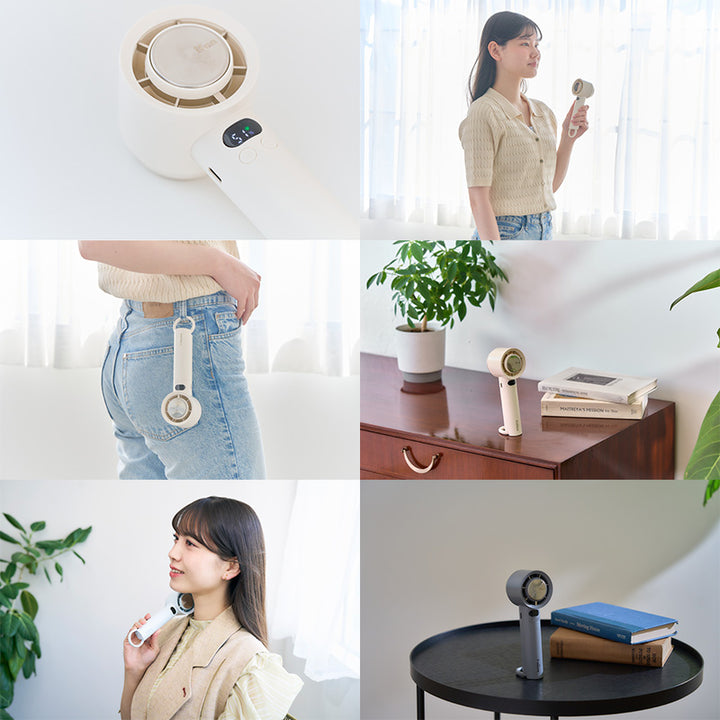 ELAiCE iFan FreezeⅢ 26 100段階＋リズム風 冷却プレート付き大風量ハンディファン