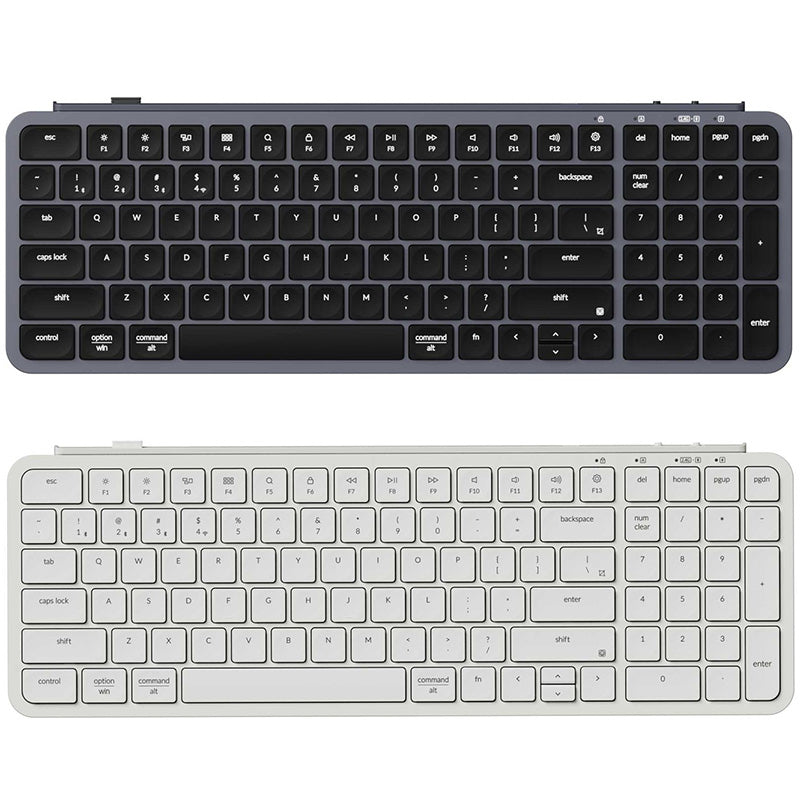 Keychron B2 Pro 有線 / Bluetooth 5.2 / 2.4GHz ワイヤレス 両対応 フルサイズ シザースイッチ ウルトラスリム ワイヤレスキーボード