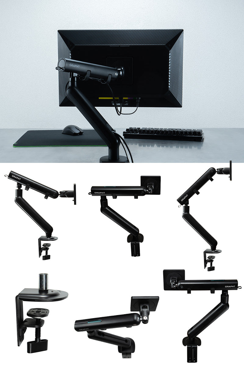 GRAPHIT AERO M9TQ モニターアーム 34インチ Team GRAPHT Monitor Arm - Aero M9TQ 〜34インチ 高耐久アーム