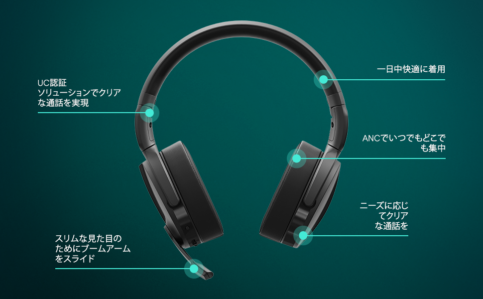 EPOS/SENNHEISER C50 オンイヤー型両耳用ヘッドセット Bluetooth 5.0 EPOS/SENNHEISER C50 オンイヤー型両耳用ヘッドセット Bluetooth 5.0