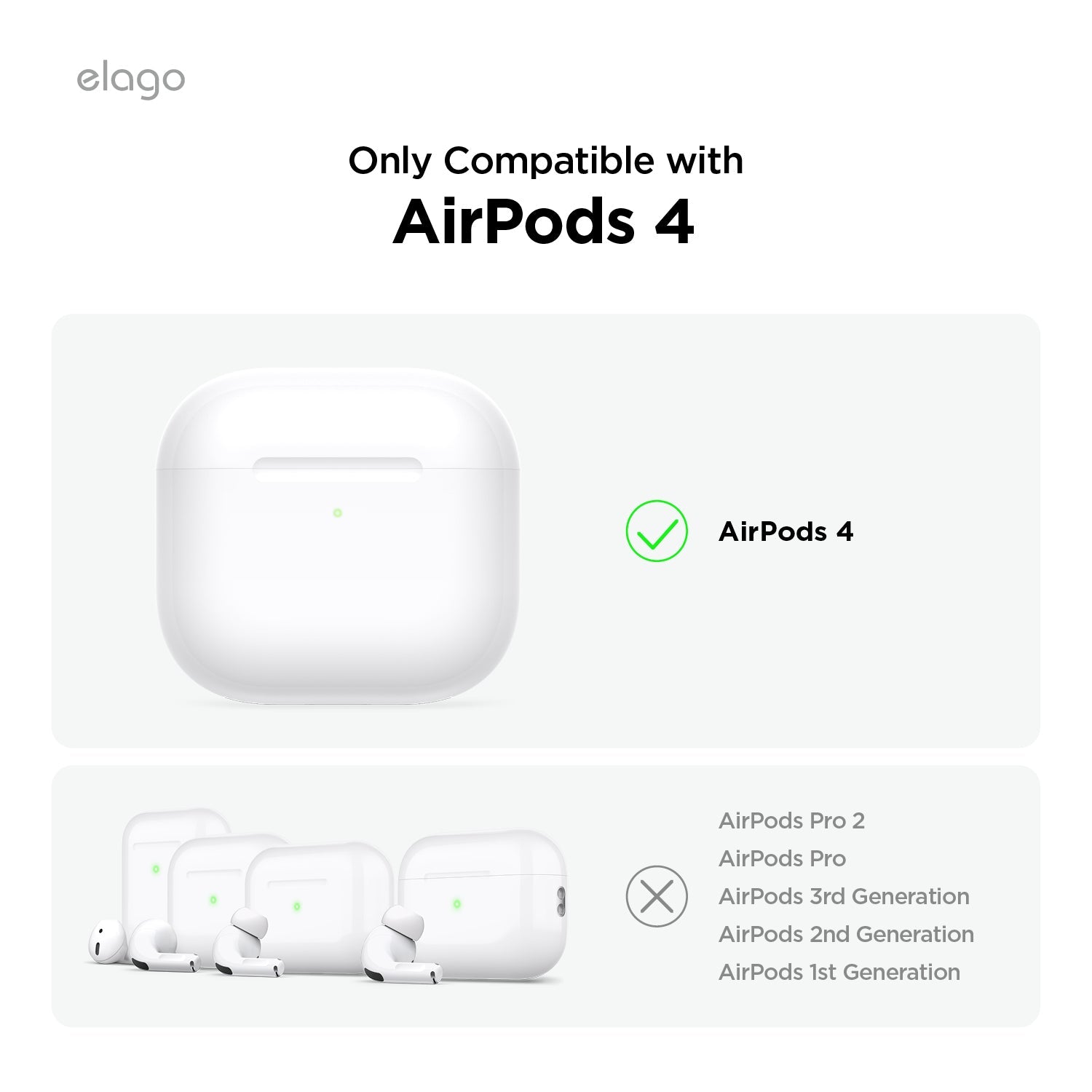 elago AirPods 4 CLEAR HANG CASE カラビナ付き クリアケース