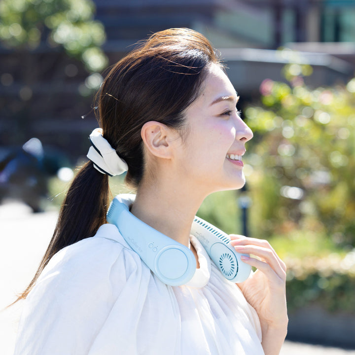 ELAiCE iFan CollarIce Ice 25 ペルチエ冷却プレート付き パワフルネックファン ポータブル扇風機 ペルチェ式 首掛け扇風機 暑さ対策