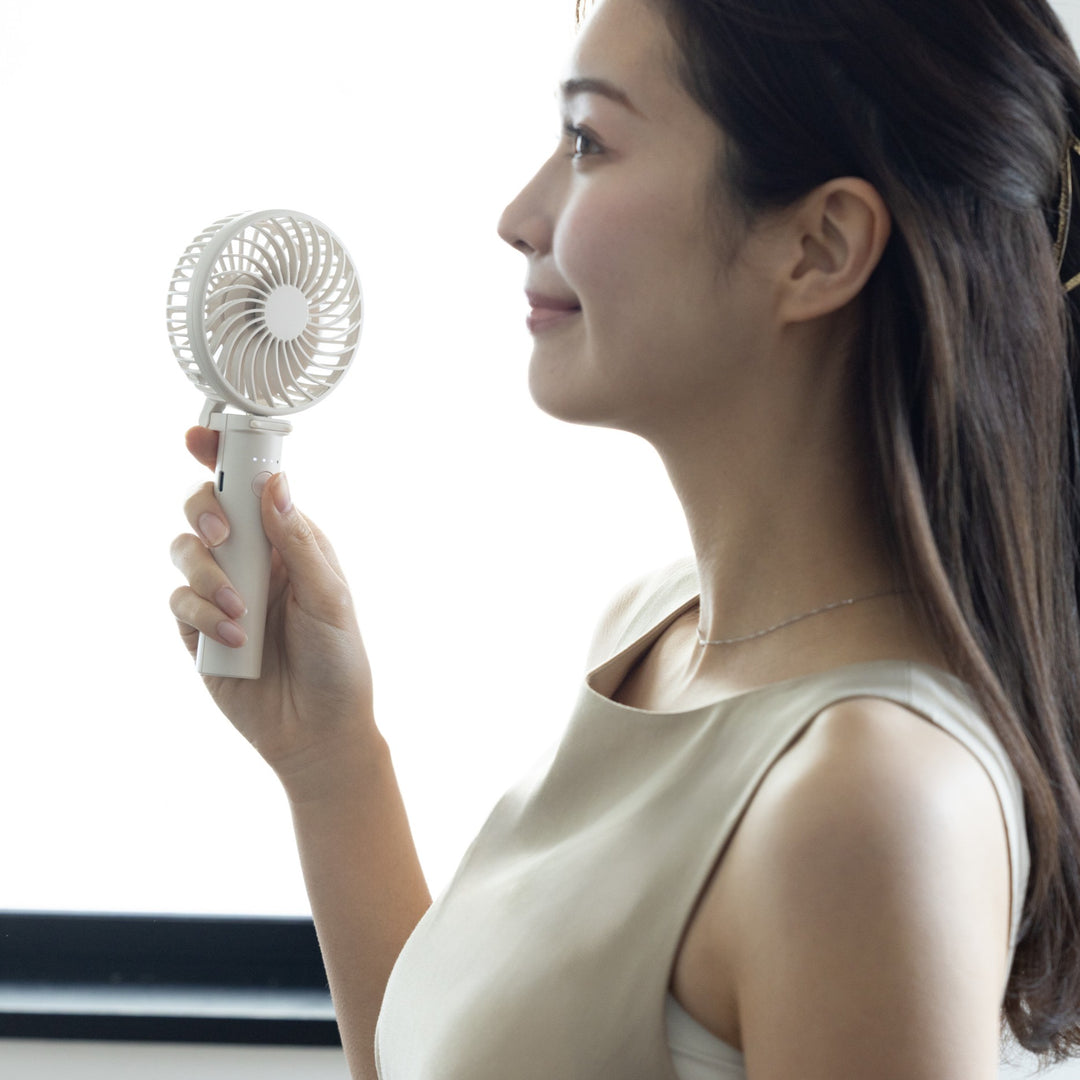 ELAiCE iFan PortaS2 25 3WAY 大風量マルチハンディファン ポータブル扇風機 手持ち式 首掛け式 卓上扇風機 暑さ対策