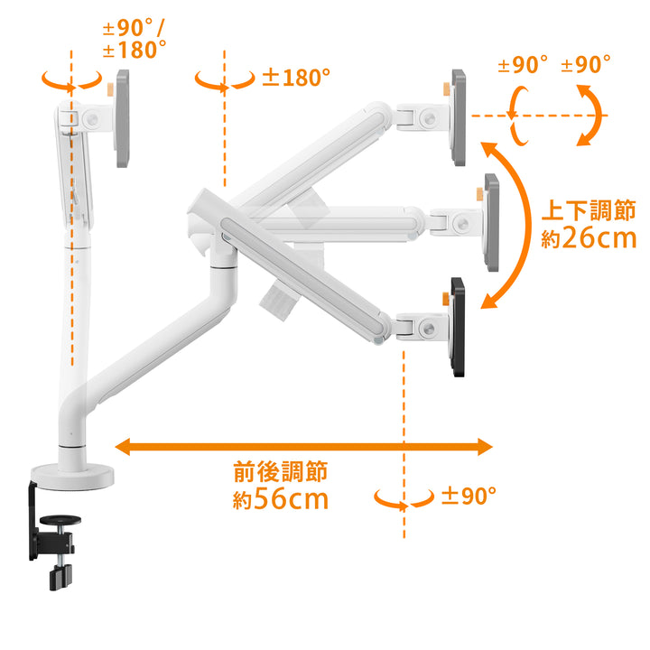 ARCHISS Monitor Arm Basic メカニカルスプリング式 液晶モニターアーム