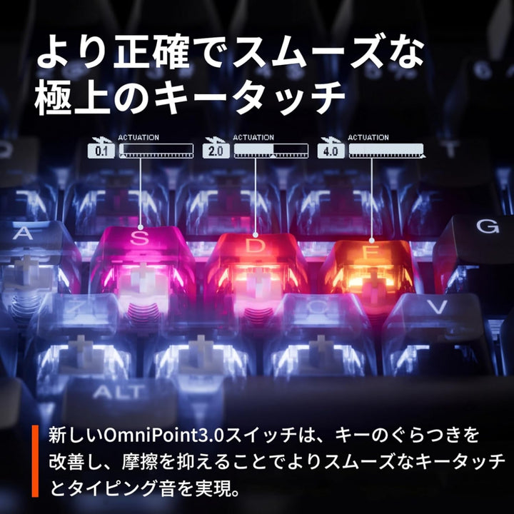 SteelSeries Apex Pro Mini Gen 3 ラピッドトリガー 搭載 ゲーミングキーボード OmniPointスイッチ