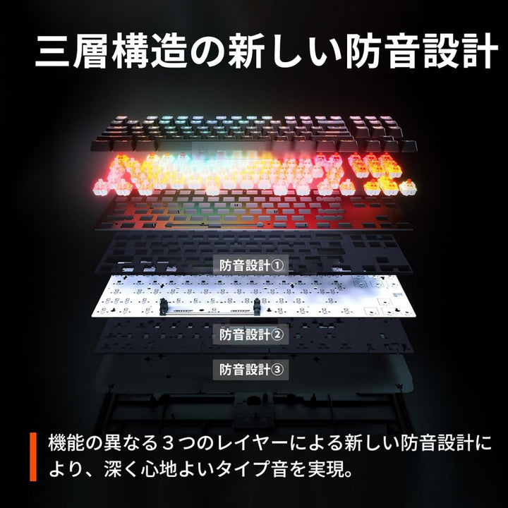 SteelSeries Apex Pro TKL Gen 3 テンキーレス ゲーミングキーボード  日本語配列 / 英語配列 ラピッドタップ ラピッドトリガー