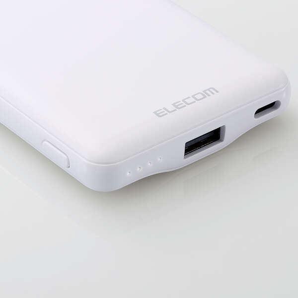 エレコム モバイルバッテリー リチウムイオン電池 薄型 15W出力 5000mAh USB Type-C入出力1ポート USB-A出力1ポート