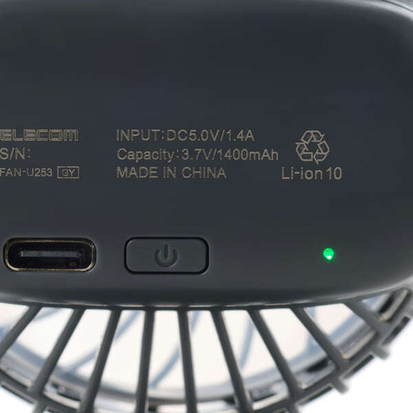 エレコム USB扇風機 ハンズフリー クリップ付  デスクファン ポータブルファン