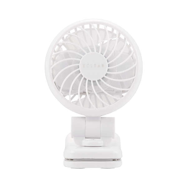 エレコム USB扇風機 ハンズフリー クリップ付  デスクファン ポータブルファン