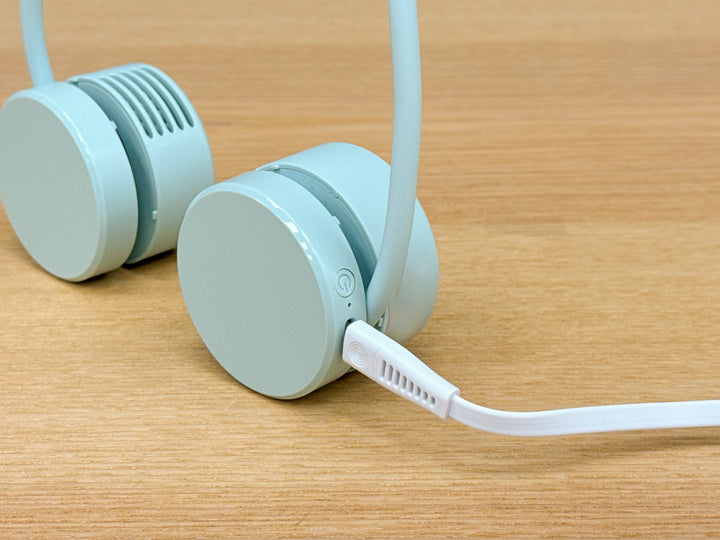 ELAiCE iFan Reel 25 折り畳み式 コンパクトネックファン ポータブル扇風機 首掛け扇風機 暑さ対策