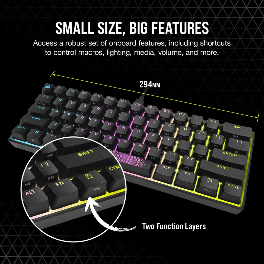 Corsair K65 RGB MINI 日本語配列(かな無し) テンキーレス CHERRY MX Corsair K65 RGB MINI 日本語配列(かな無し) テンキーレス CHERRY MX
