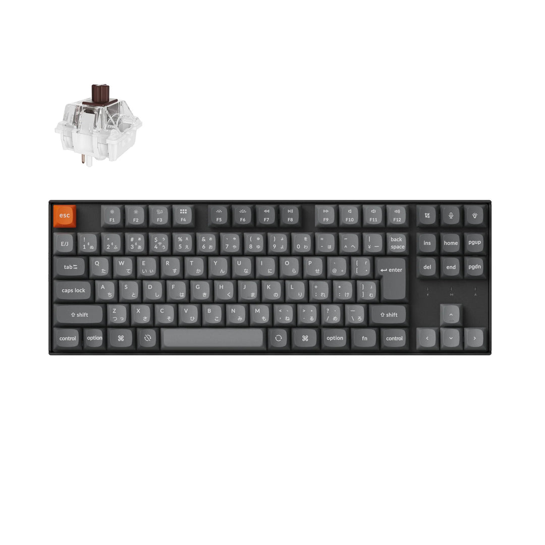 Keychron K8メカニカルキーボード 英語 茶軸 RGB アルミフレーム Keychron K8メカニカルキーボード 英語 茶軸 RGB アルミフレーム