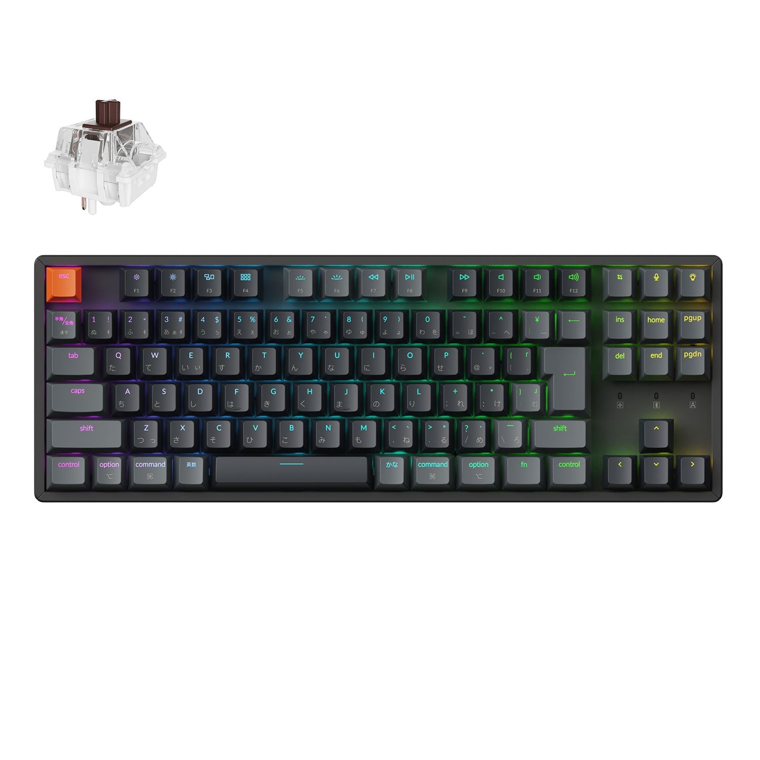 Keychron K8 TKL(US配列)ワイヤレスメカニカルキーボード Keychron K8 QMK 無線 メカニカルキーボード(バージョン2