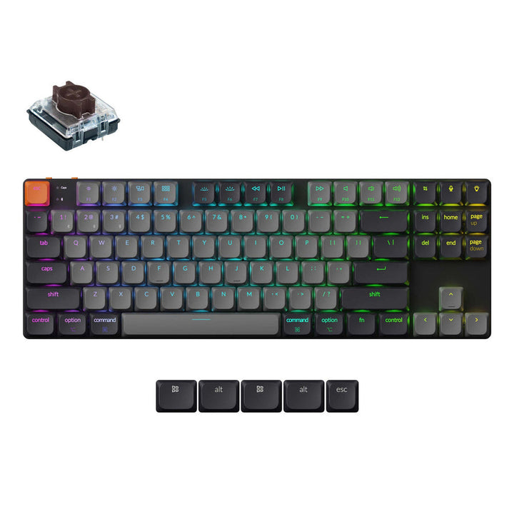 Keychron K1 Version 6 ワイヤレスカスタム・メカニカルキーボード | 英語配列 | Keychron ロープロファイルMX 2.0