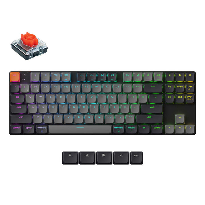 Keychron K1 Version 6 ワイヤレスカスタム・メカニカルキーボード | 英語配列 | Keychron ロープロファイルMX 2.0