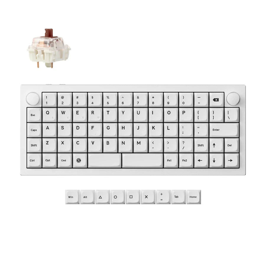 Keychron Q15 Max  ワイヤレス メカニカルキーボード Mac英語配列 オーソリニア・レイアウト テンキーレス ホットスワップ対応 Gateron Jupiterスイッチ RGBライト Mac Windows対応