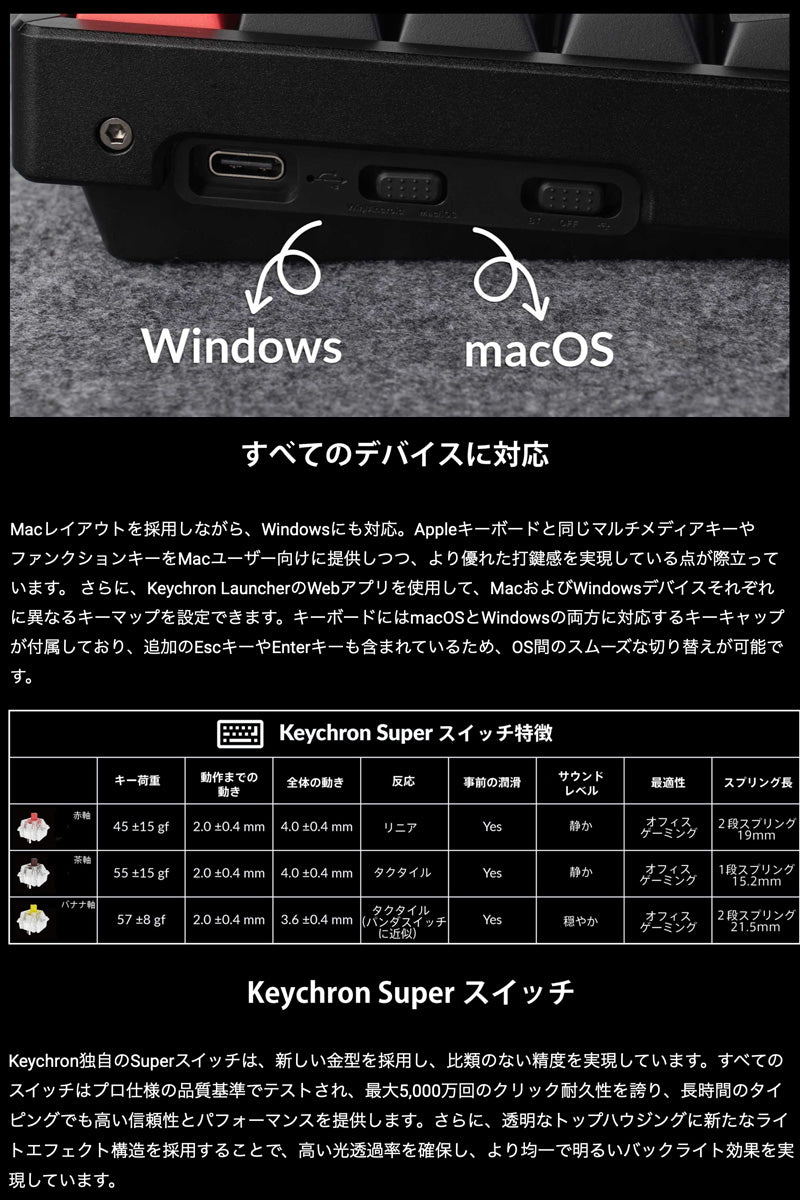 Keychron K2 US配列 Keychron K2 Version 3 ワイヤレス メカニカルキーボード 英語