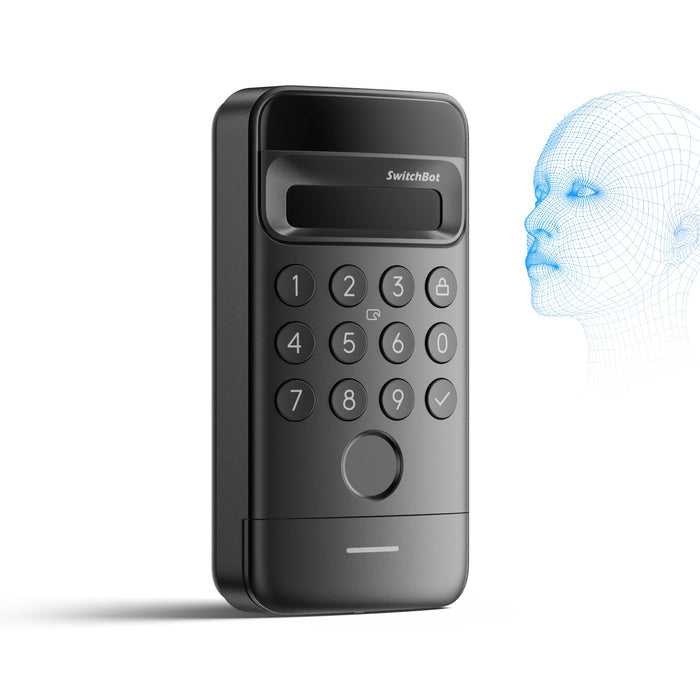 SwitchBot 顔認証パッド 指紋認証 暗証番号 スマートロック 交通系ICカード FeliCa Suica PASMO 対応 3D顔認証システム