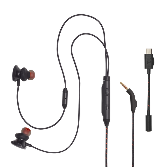 JBL QUANTUM 50C 有線 カナル型 マイク付き ゲーミング イヤホン USB-C / 3.5mm ブラック