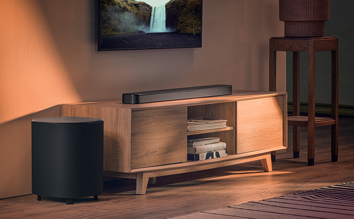 JBL BAR500MK2 Dolby Atmos 5.1ch サウンドバーシステム サブウーファー付属 ブラック | MultiBeam 3.0 | Wi-Fiストリーミング | Bluetooth接続対応