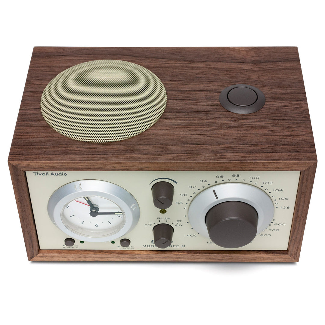 Tivoli Audio Model Three BT Generation2 Bluetooth 5.0 ワイヤレス AM/FM ラジオ・スピーカー アナログクロック付き Classic Walnut/Beige