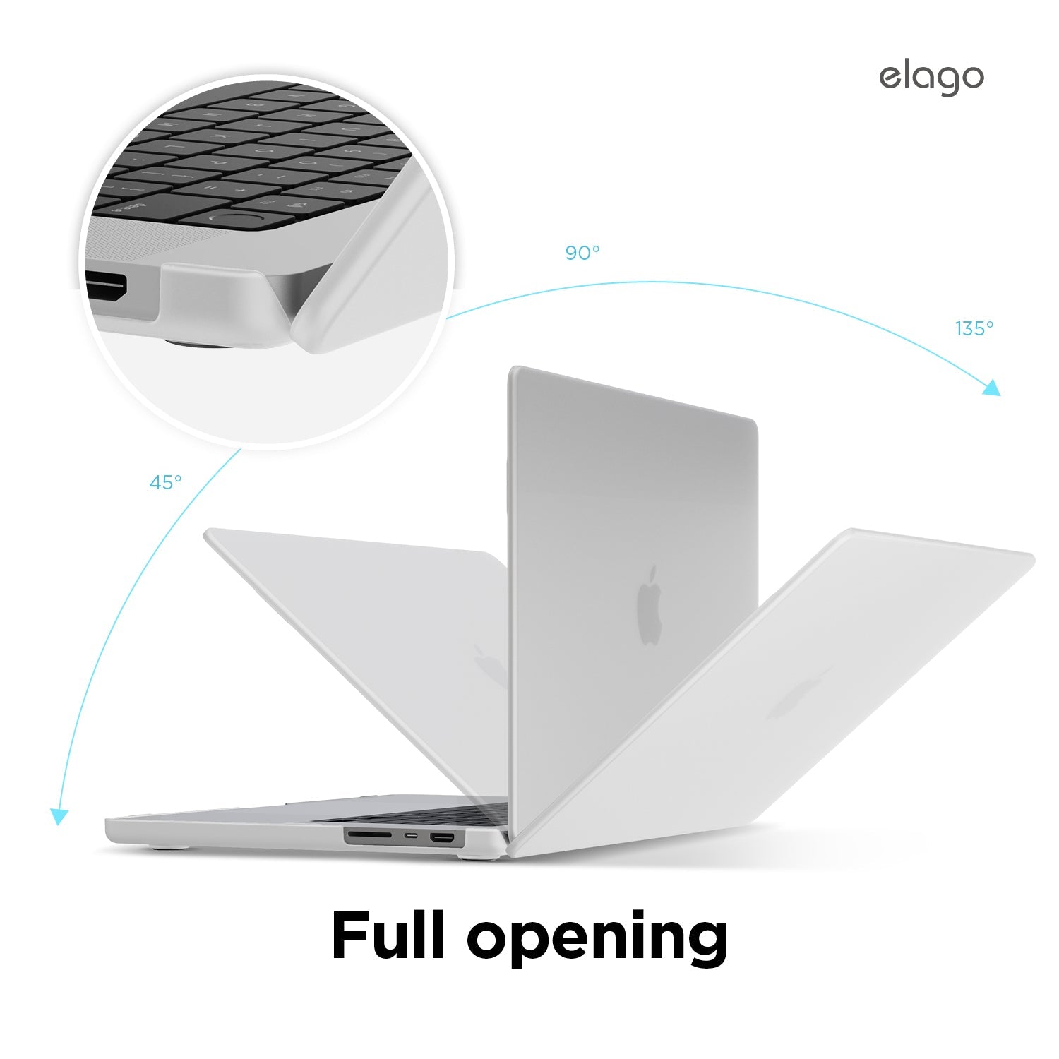elago MacBook Pro 16 対応 ケース クリア ハード カバー 薄型 スリム シェル 透明 カバー 傷防止 保護 アクセサリ elago SLIM HARD CASE for MacBook Pro 16 (2021⁄2023⁄2024)