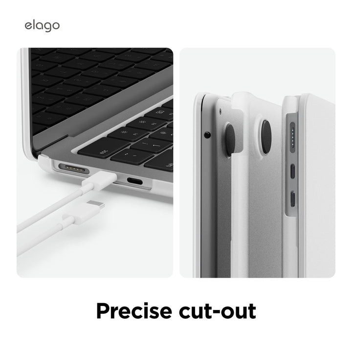 elago MacBook Air 13インチ M3 2024 / M2 2022 SLIM HARD CASE スリムハードケース Frosted Clear