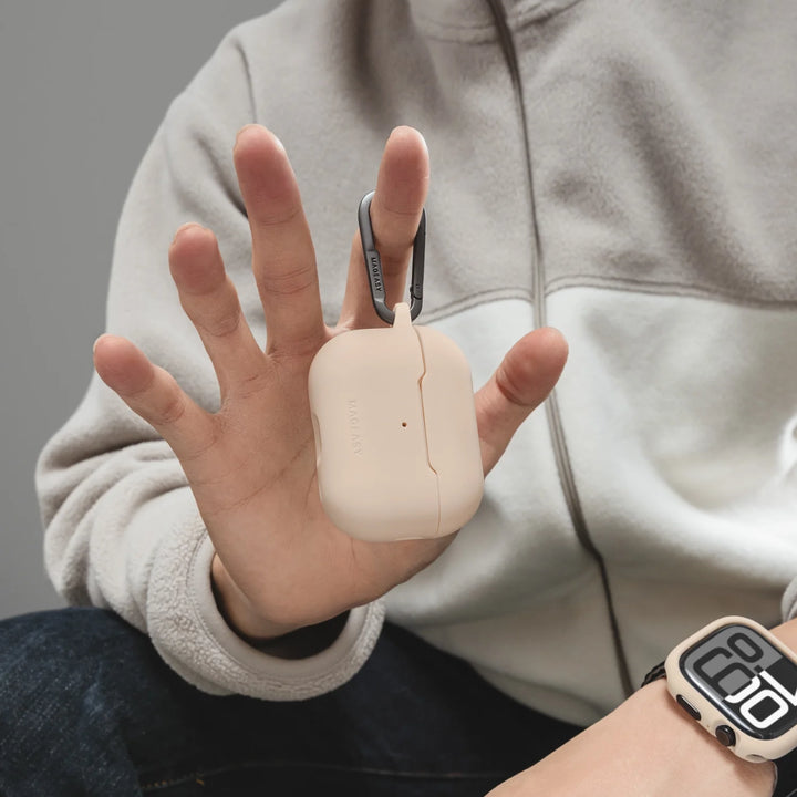 MagEasy AirPods SKIN カラビナ付き耐衝撃ケース AirPods Pro 第 2 / 1世代/ AirPods 4 対応