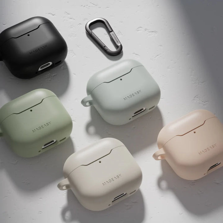MagEasy AirPods SKIN カラビナ付き耐衝撃ケース AirPods Pro 第 2 / 1世代/ AirPods 4 対応