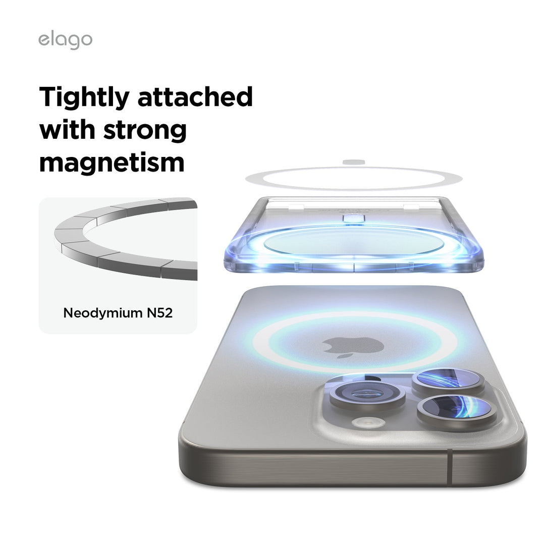 elago MAGNETIC CARD SLIDER MagSafe対応 カード収納ポケット Transparent